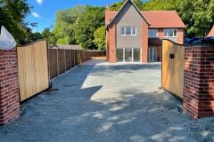 0105 Electric Wood In-fill Double Driveway Gate