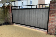 0118 Composite In-fill Bi-folding Driveway Gates 