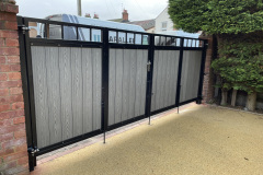 0118 Composite In-fill Bi-folding Driveway Gates 