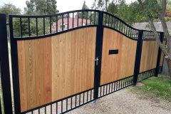 0121 Wood In-fill Double Driveway Gates